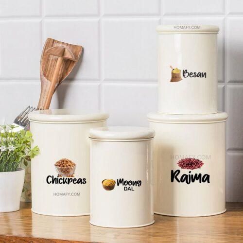 3D Waterproof Kitchen Spice Jar Label Stickers - Pack of 60