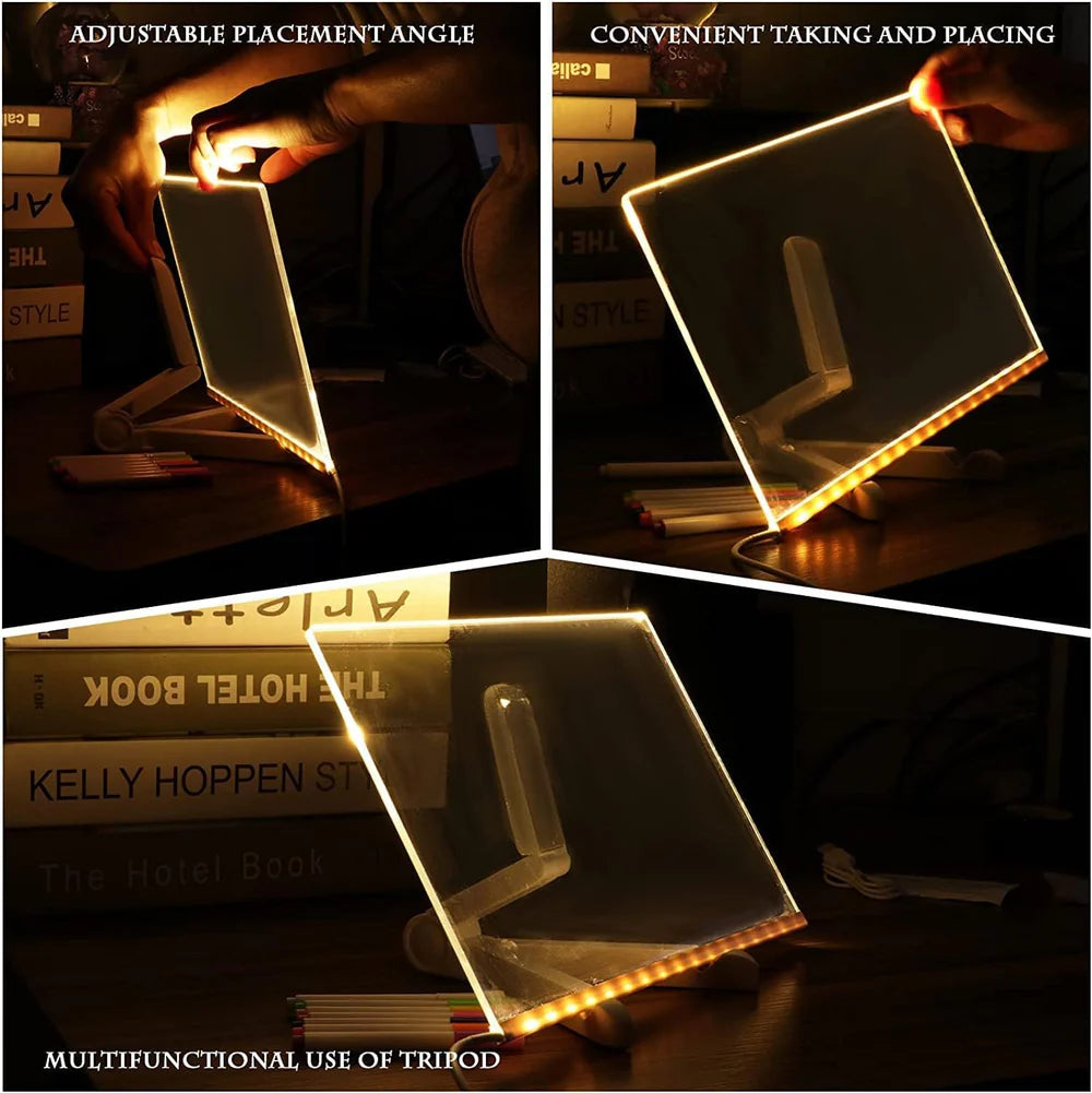 3D LED Light Glass Acrylic Glow pad