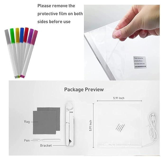 3D LED Light Glass Acrylic Glow pad