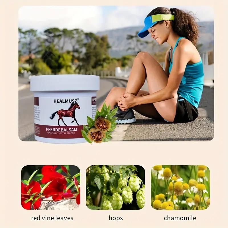 Extra Strong Chestnut Horse Balm Gel for Heating Massage