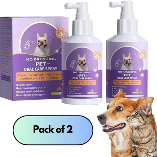 Pet Oral Care Spray 100ml || No Brushing || Pack of 2